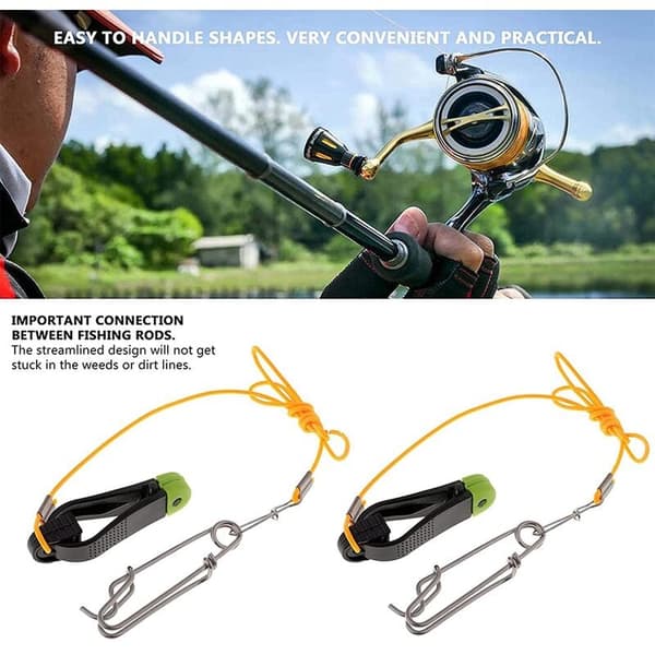 2 stk. plus line release, 17 tommer downrigger release stacker clip fiskeri leder med longline clips