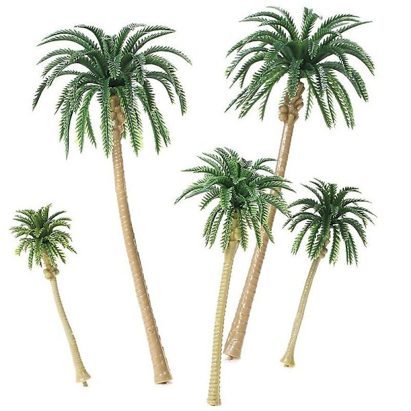 15 stk. Miniature Landskab Layout Model Plast Palme Træ Tog Kokosnød Regnskov Hjem Have Dekoration - Sunny
