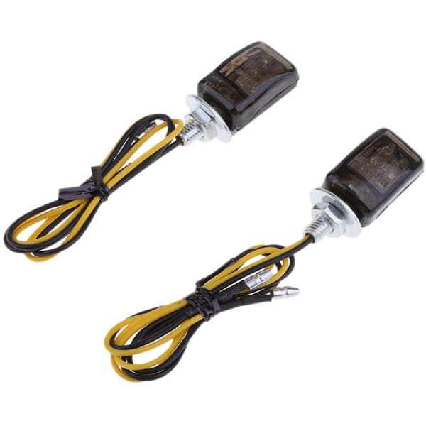 4 stk. Universal LED Sorte Mini Tiny Små Blinklys Blinklys Motorcykel til
