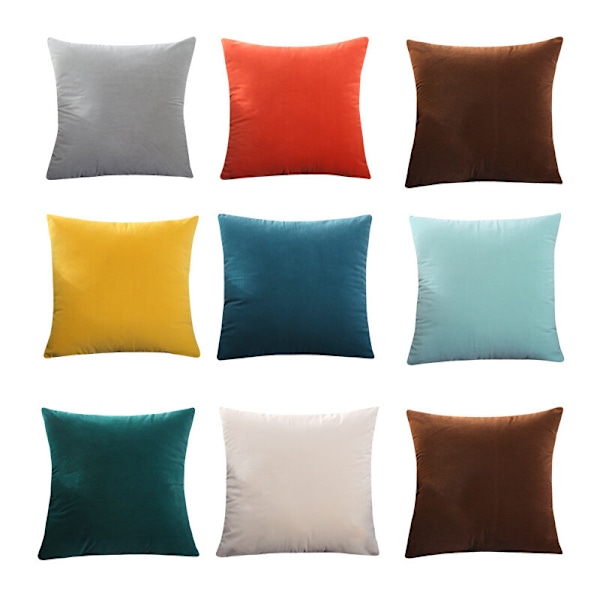 Putetrekk, Fargerik Multi-Farge Valgfri Myk Enkelt Pute Solid Pute Sofa Pute Kontor Pute Putetrekk 40x40CM (Ingen Innsats) - Lys