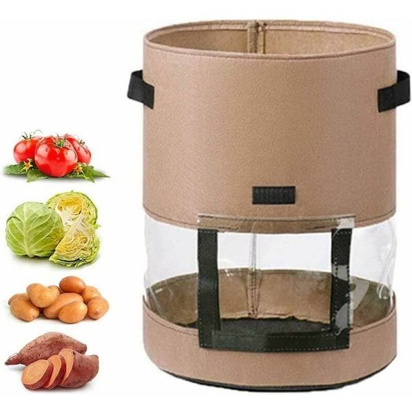 7 Gallon Potetplanteposer Pakker-Grønnsaksplanteposer for Potet, Tomat En，，2Pcs