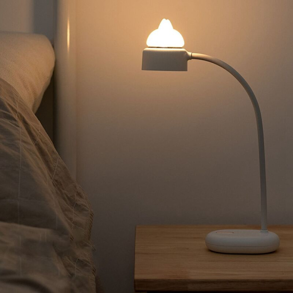 LED-skrivbordslampa 360° flexibel slang Ögonvård Bordslampa 1200 mAh med USB-laddningsport för sovrumskontor sovsal läsning B