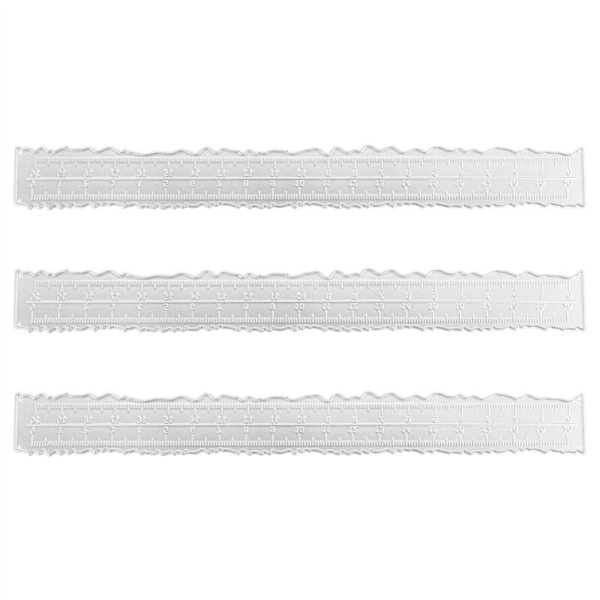 3 kpl 8,4 tuuman metalliset epäsäännölliset reunat Viivotin Reunat Viivotin kortinvalmistukseen Scrapbooking-käsityökoriste Koulutoimistotyökalut