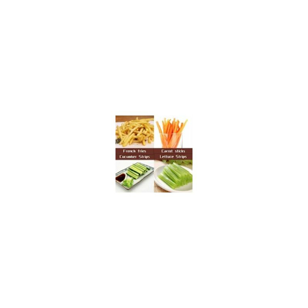 Frittkutter, manuell frittkutter, profesjonell frittkutter, potetkutter for pommes frites, rustfritt stål frittkutterrist (hvit)