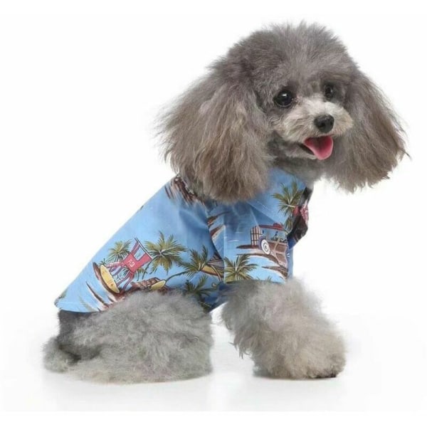 Husdjurskläder Husdjurskläder Hawaiiskjorta Husdjurskläder Hundkläder Daisy Print Skjorta Rutig Hundskjorta