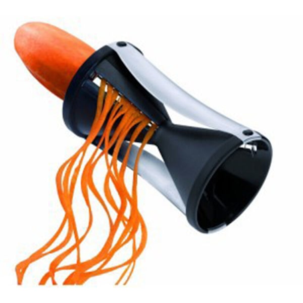 1-delad spiralgrönsaksskärare - Multifunktionell manuell spiralizer spaghetti för nudlar, morot, gurka, zucchinislicer, sparris
