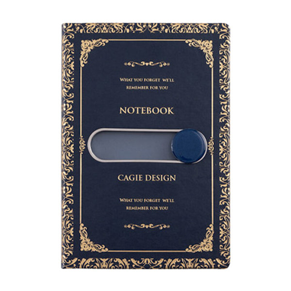 Retro Notebook Professionel A5 Klassisk PU Notebook Dagbog Papirvarer Kreativ Vintage Dagbog Gave (Blå)