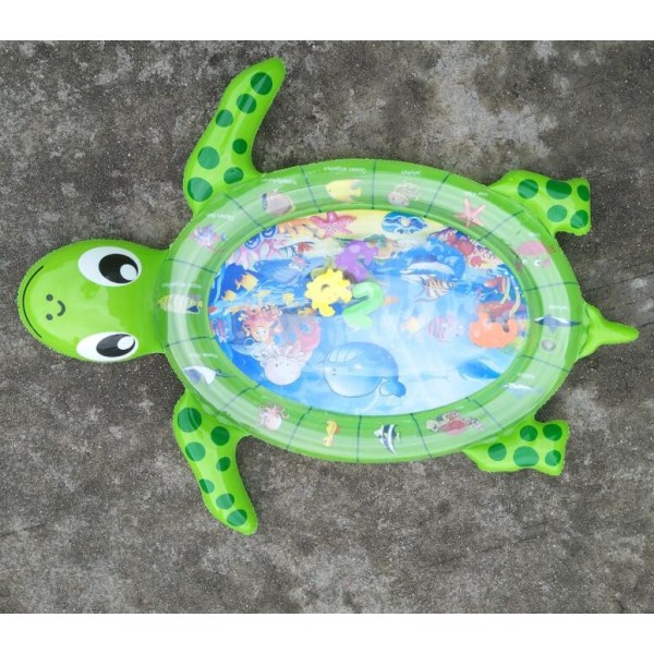 Boj, pool-bh Uppblåsbar lekmatta i form av en sköldpadda Papa Le vattenmatta (grön)