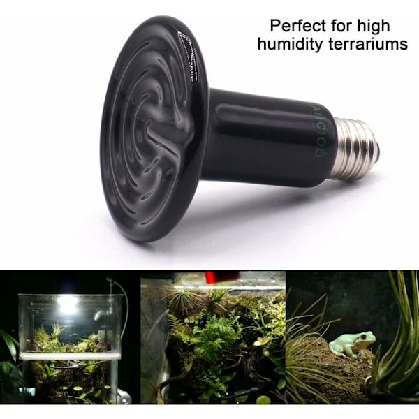 Keramisk Reptil Varmelampe Holdbar Juleinfrarød Lys Dyrevarmelampe Firben/Kylling/Slange/Hamster E27 220-240V (150W)