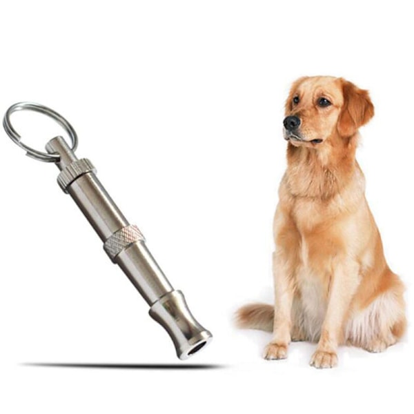 Aribari 2 x Professionelle Hundetræningsfløjter Justerbar Tone Hundefløjte til Hundetræning - Materiale: Messing, Farve: Sølv