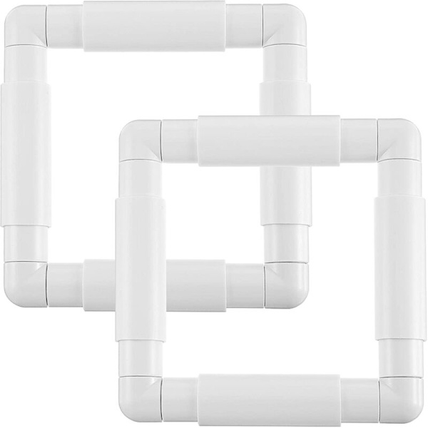 2 st Korsstygnsram Broderiram Squar Q-Snaps för Korsstygnsramar, 6x6 tum