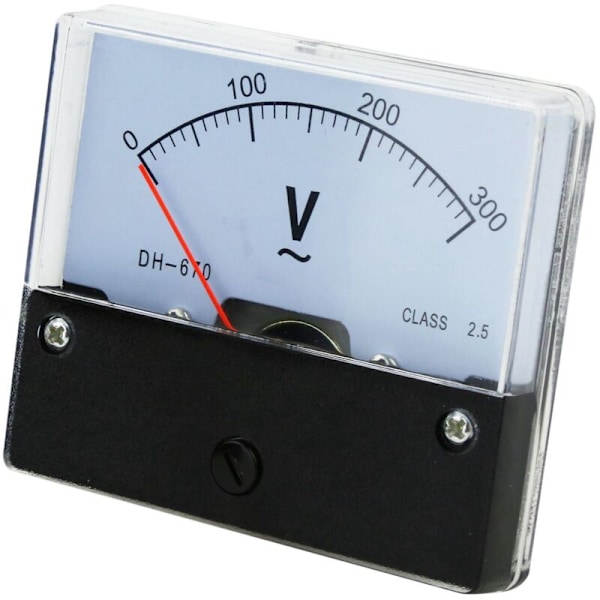 2X Rektangulär Voltmeter DH670 Analog Spänningsmätare Panel AC 0-300V