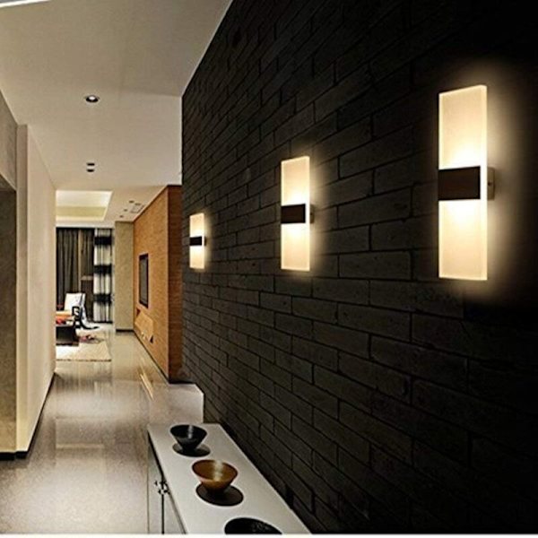 Indendørs væglampe 6W LED Moderne væglampe Aluminium Akryl Belysning Lys til soveværelse Sengelampe Gang Stue Kontor Restaurant Bar Seng Hotel