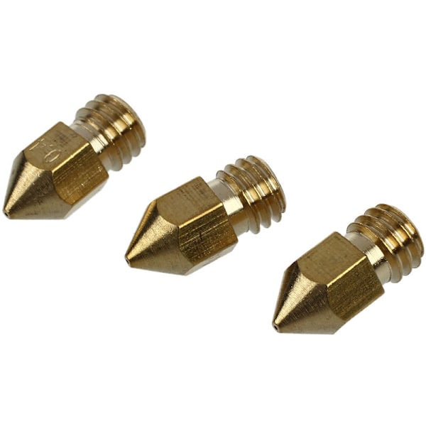 3 stk. 0,4 mm 3D-printerdyse RepRap messing printhoved
