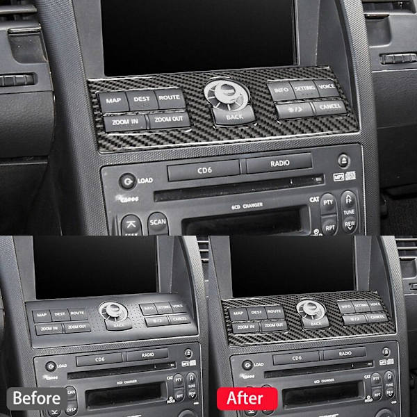Til 350Z 2006-2009 Fiber Navigation System Frame Control Panel Sticker Trim Cover Sort
