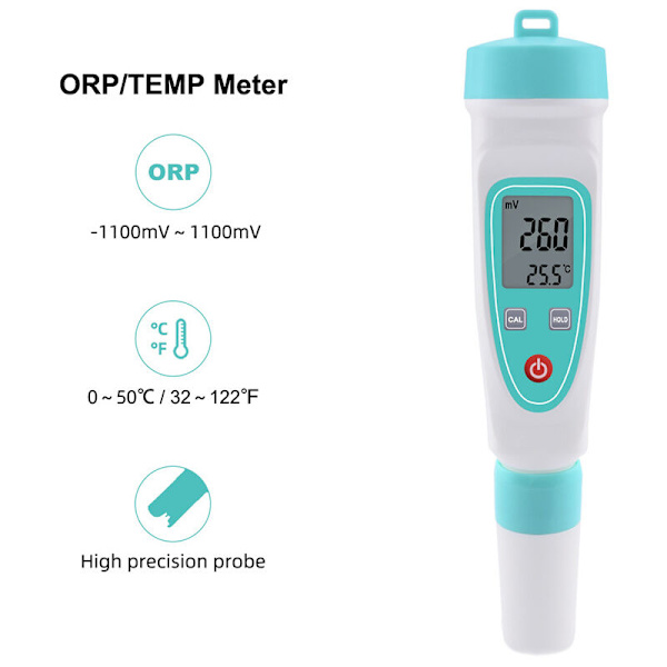 ORP- Digital Pen Typ Testare Oxidation Reduction Potential Tester Pen ORP Test Extern/Inbyggd Elektrod