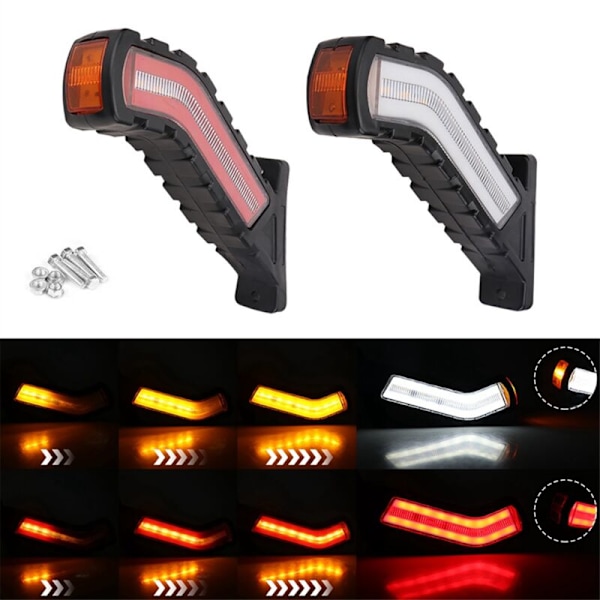12-24V Side Marker Lights Trailer Turn Signal Lamp Flowing External Universal Car Van Pickup Truck