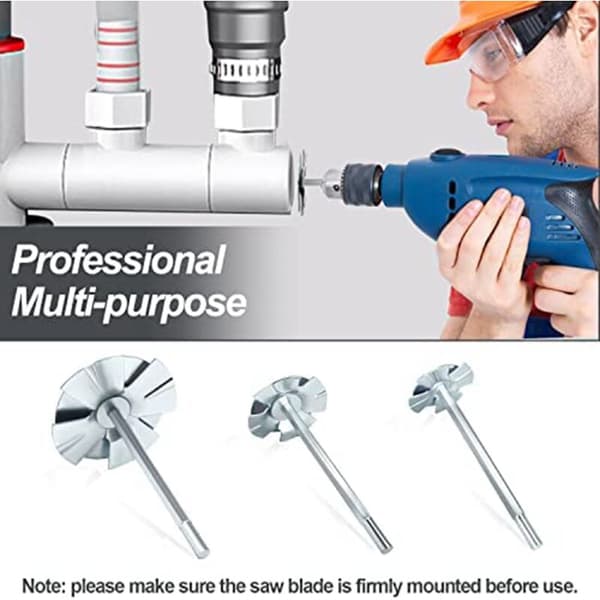 3 Tommers PVC Rørleggermontering Socket Saver, 1/2 Tommers Hurtig Elektrisk Drill, Bor Bit Montering Saver Inne Rør Cutter