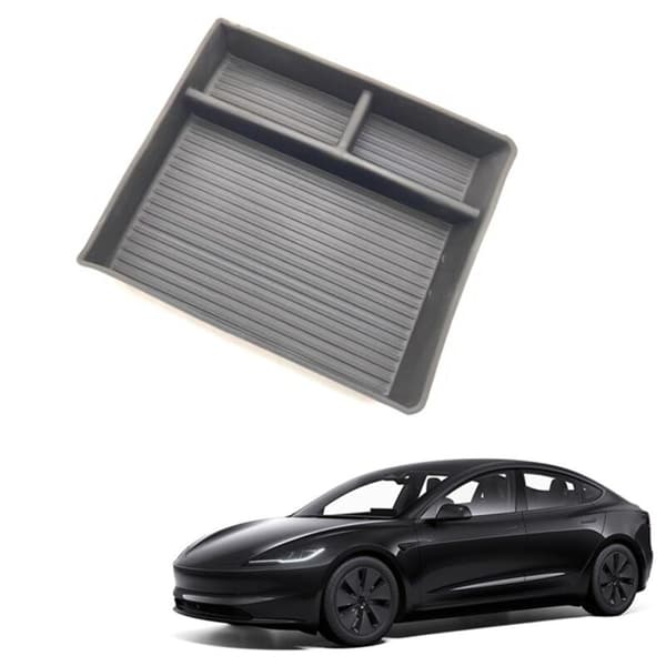 For Model 3 2024 Midtkonsoll Oppbevaringsboks Kontroll TPE Nedre Boks Interiør Tilbehør