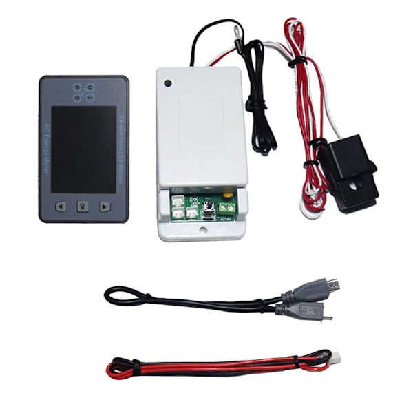 2,4 tums AC100A solcellsladdningsbatteri Coulombmeter Voltmeter Kit Kapacitetsmonitor Ström