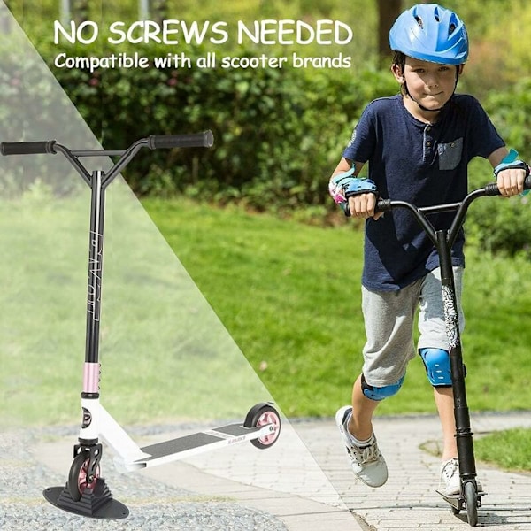 1 stativ för sparkcykel med mycket stabil bas, med halkfria dynor, passar de flesta sparkcyklar från 95 mm till 120 mm - Fei Yu