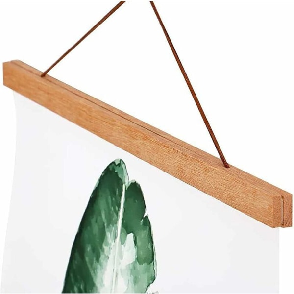 A4 magnetisk plakatramme - Træ - Til kunsttryk, soveværelse, stue og kontor Bredde: 30 cm-