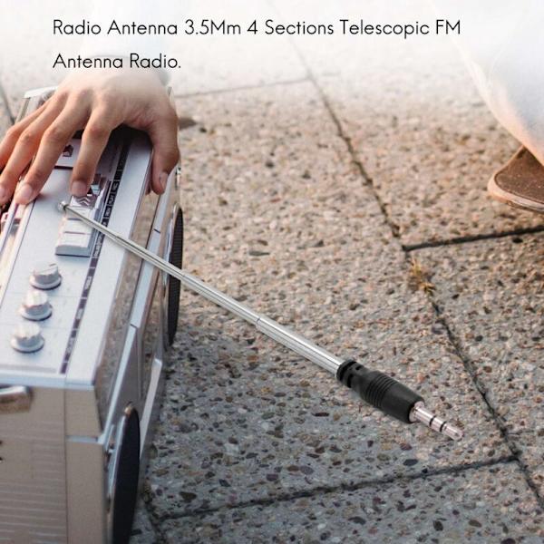 6 kpl 3,5 mm 4-osainen teleskooppinen FM-radioantenni matkapuhelimille, MP3- ja MP4-laitteille