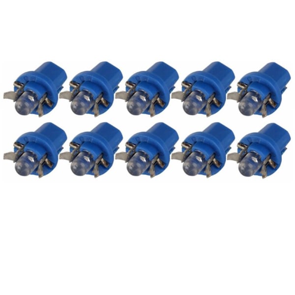 10 st T5 B8.5D LED-kilformade lampor för instrumentbräda i bil, DC12V