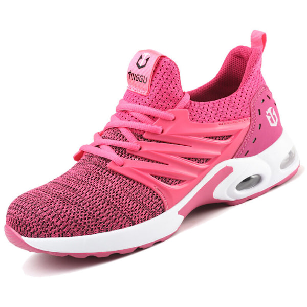 Säkerhetsskor för Män och Kvinnor, Säkerhetssneakers, Arbetsskor, Byggskor, Stålhätta, Säkerhetssko, Rosa Färg, Rosa-35-DENUOTOP