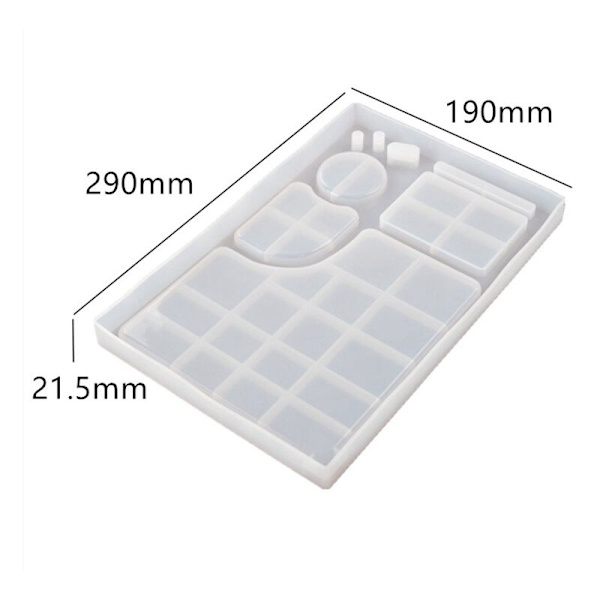 DIY Krystall Epoxy Resin Form Sminkeform Silikonform for Resin, Hjemmedekorasjon