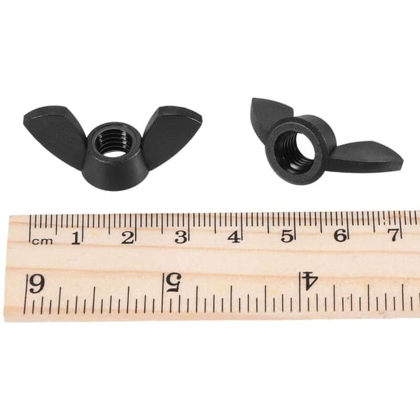 M8 Vingmutter Vingmutter Nylon Håndvri Vridning Festemidler Svart 12stk