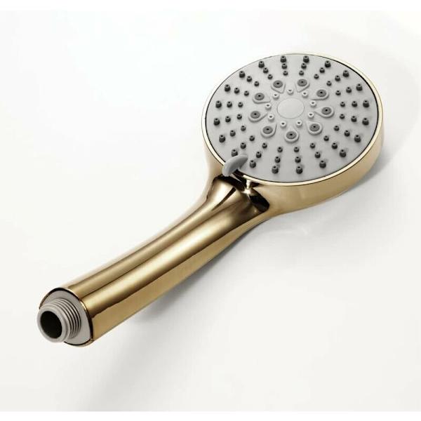 Håndholdt Bruseshower Højtryk 5 Funktioner Bruseshower Vandbesparende Håndbruseshower ABS Børstet Guld Regn Håndholdt Bruseshower med Silikon W