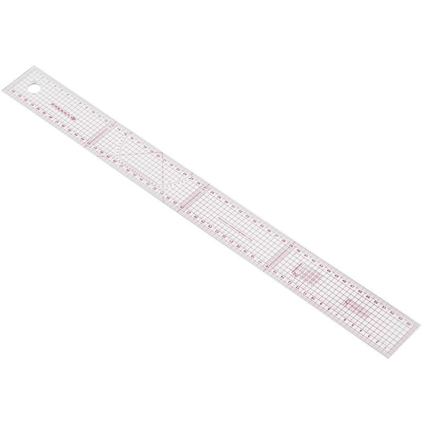 54 cm rak sylinter dubbelsidig dela metrisk rosa transparent