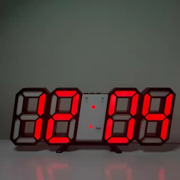 Digitalt vægur LED elektronisk vækkeur 3d digitalt ur