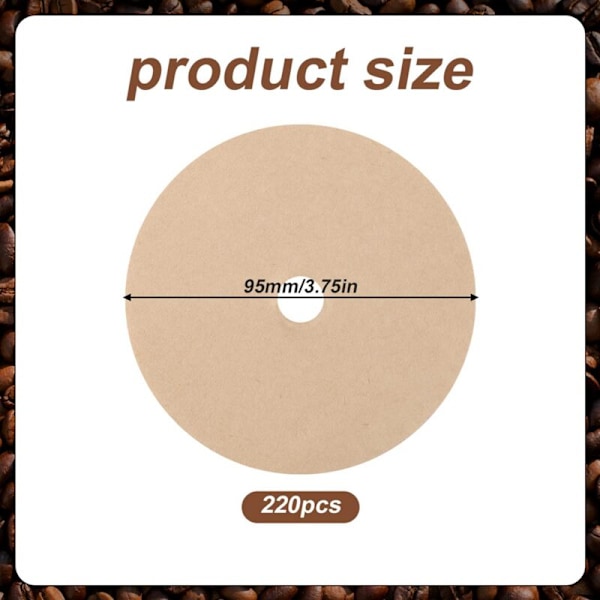 800 stk Runde Kaffeefiltre, 3,75 tommer Kaffeefiltre Ubleget Disk Kaffeefiltre Kaffeefilter