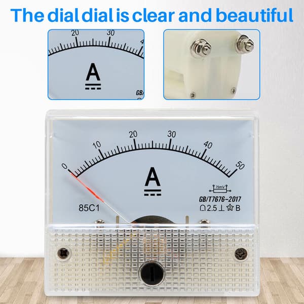 Dc 0-50A Analog Ammeter Ammeter 50A 75Mv Shunt Modstand