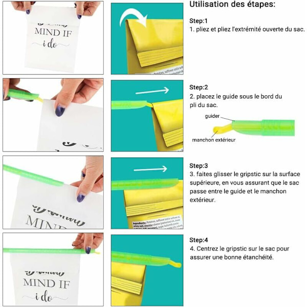 21PCS Klämma Stängningspåse Klämmor Återanvändbara Matförslutningsklämmor för Förslutning av Matpåsar, Kök, Hem