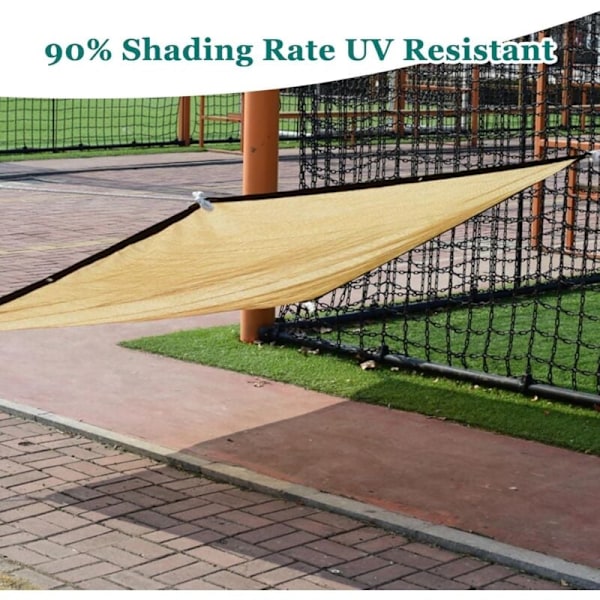 Beige Skyggedug Rektangulær Skygge Sejl 90% UV-Resistent Åndbar og Holdbar Skyggedug til Drivhus Pergola Have Swimmingpool 2mx3m(6.5x9