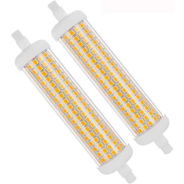 2-pack 118mm R7s LED-lampor Dimbara Varmvit 3000K 20W motsvarande 100W AC 230V 2000lm J-typ 180°