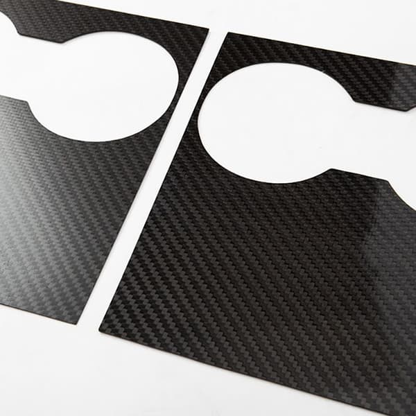 För modell 3 y 2021 Center Console Cover Sticker Real Fiber Central Control Panel Patch Protection Glossy
