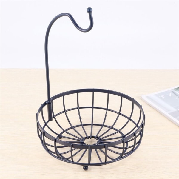 Kitchen Basket Fruit and Vegetable Basket Banana Hanging Basket Drain Rack Holder Snack Tray Table Storage Rack A