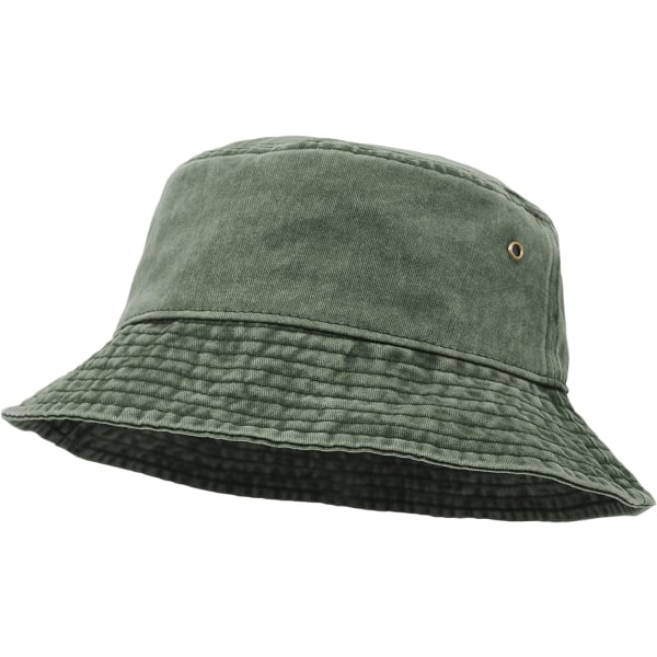 Fiskarhatt, bred brättad tvättad denimbomull utomhussolhatt platt hatt lämplig för fiskevandring strandsport