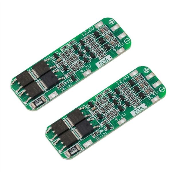 2 stk. 3S 20A litiumbatteri 18650 oplader PCB BMS beskyttelseskort 18650 Li-Ion batteriopladningsmodul 11.1V 12V 12.6V