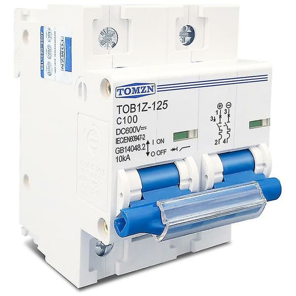 Tomzn 2p DC Mcb kretsbryter 600 V, 80 A