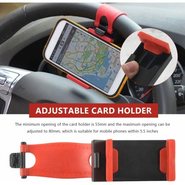 Bærbar elastisk bilhjulholder for 4S MP4 5 5S 5C smarttelefon PDA GPS