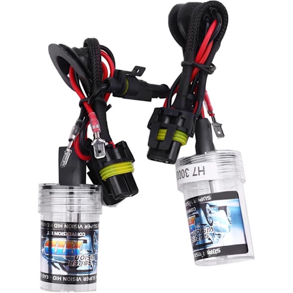 2 st Xenon HID strålkastare dimljuslampa glödlampor bil allt i ett mini storlek superljus set 3000K (H7)