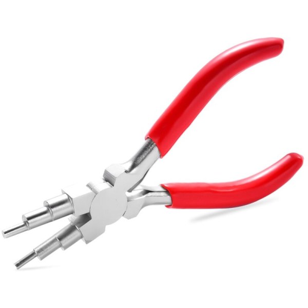 1 Pcs Stainless Steel Round Nose Pliers Tool Pliers for DIY Handmade Accessories Tool, Red