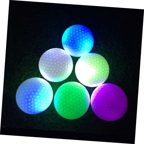 Farvede golfbolde Bolde Flash Golftilbehør Flashlampe Golftricks Tilbehør LED blinkende lys Altid tændt Farvede golfbolde Tilbehør