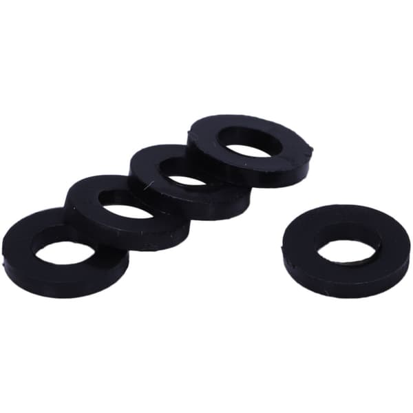 100 stk. M3x6mmx1mm sorte flade skiver i plast