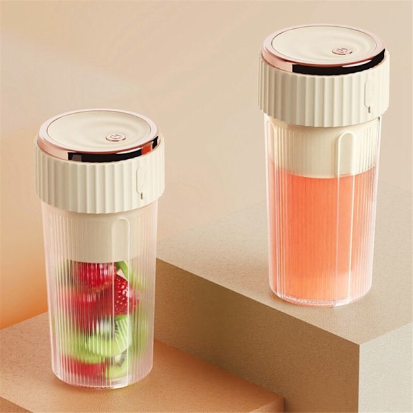 450 ml Kannettava Blender Sähköinen Mehukone Hedelmäsekoitin USB Latautuva Smoothie Mini Henkilökohtainen 6 Terää